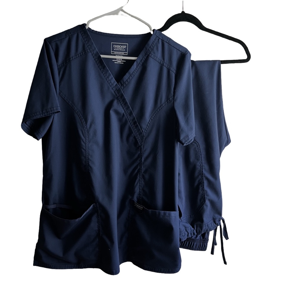 Cherokee Navy Blue Scrub Set